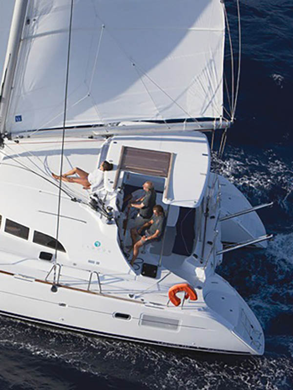 Santorini 5 Hour Private Catamaran Day Cruise- Lagoon 380