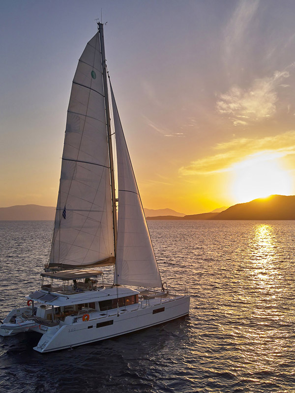 Santorini 5 Hour Catamaran Gold Sunset Cruise